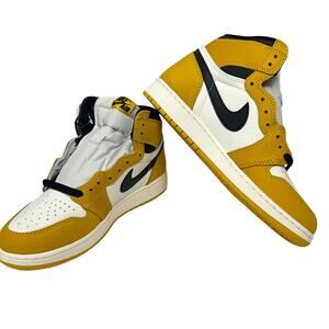 NIB Nike Air Jordan Retro 1 (GS) High OG Yellow Ochre FD1437-701 Size 6.5